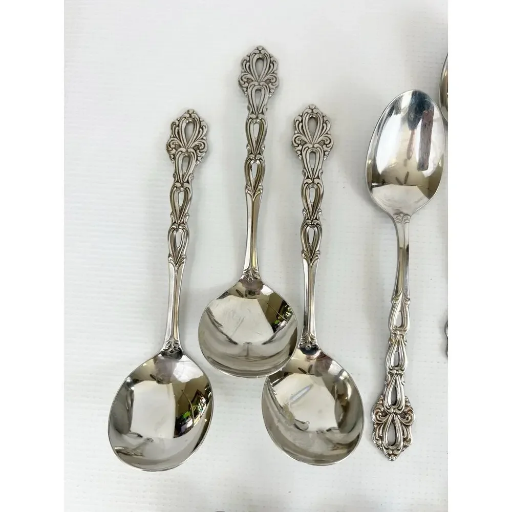 Oneida Chandelier Community Stainless Flatware Serving Spoons Fork Knife 38 Pcs